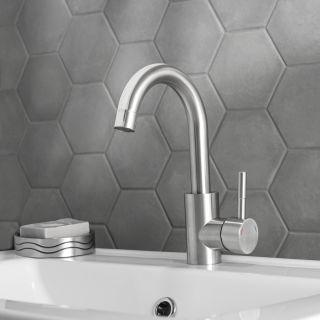 Смеситель для раковины РМС SUS124-001F-1 нержавеющая сталь